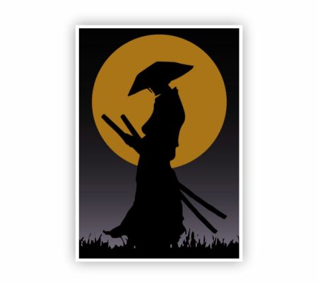 Japanese Samurai Art Poster Mockup