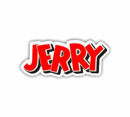 Jerry Name Sticker Mockup