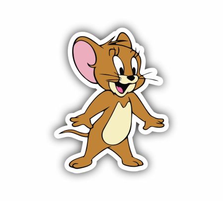 Jerry Smiling Sticker Mockup