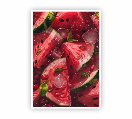 Juicy Watermelon Poster Mockup