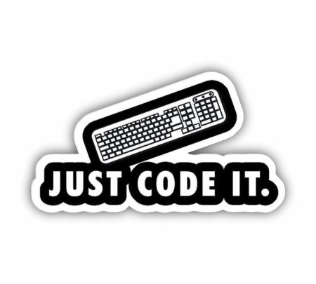 Just Code It Sticker Mockup