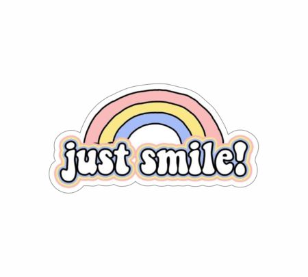 Just Smile Sticker Mockup