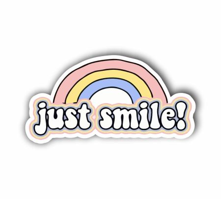 Just Smile Sticker Mockup