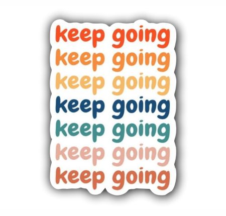 Keep Going Motivational Sticker Mockup