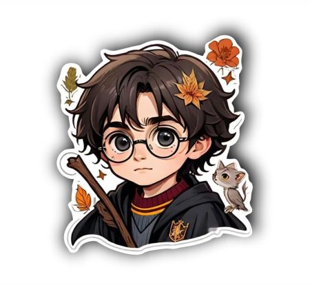 Kid Harry Potter Sticker Mockup