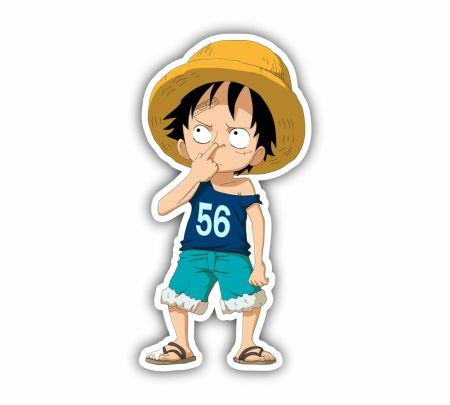 Kid Luffy Sticker Mockup