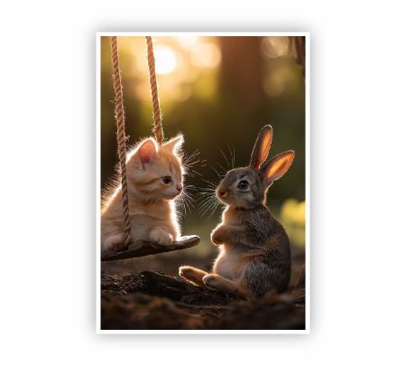 Kitten & Bunny Tales Poster Mockup