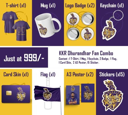 Kolkata Knight Riders Dhurandhar Fan Combo Mockup