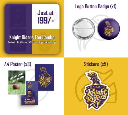 Kolkata Knight Riders Fan Fever IPL Combo Mockup