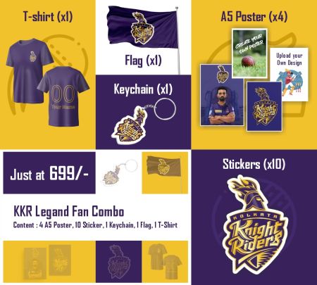 Kolkata Knight Riders Legend Fan Combo Mockup