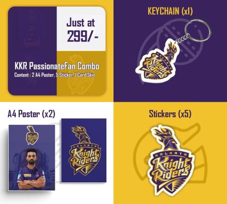 Kolkata Knight Riders Passionate Fan Combo Mockup