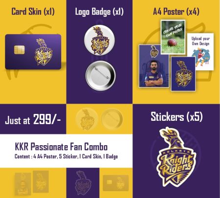 KKR Passionate IPL Fan Combo