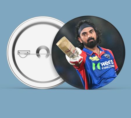 KL Rahul IPL Button Badge Mockup