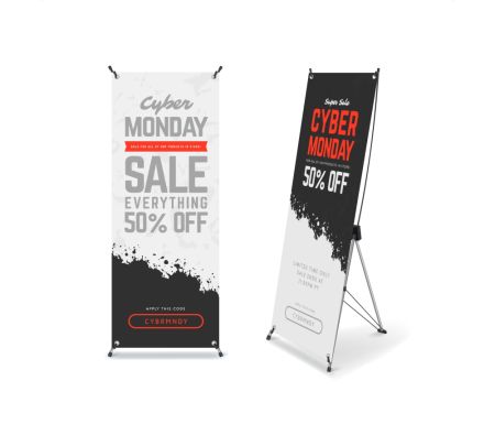 Korean Style X Banner Stands