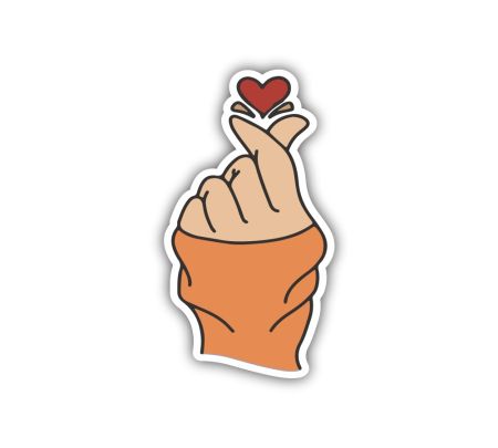 Korean Symbol Of Love Sticker Mockup