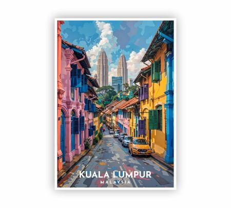 Kuala Lumpur Malaysia Poster Mockup