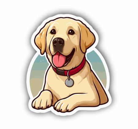 Labrador Retriever Sticker Mockup