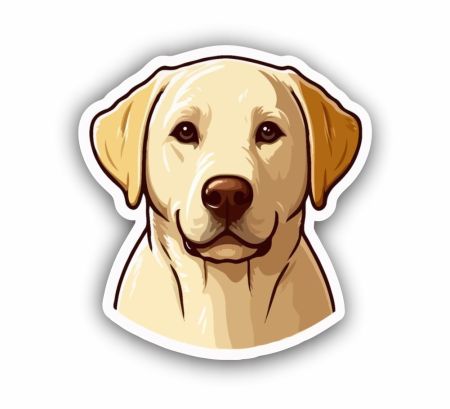 Labrador Retriever 01 Sticker Mockup
