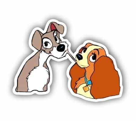 Lady And The Tramp 01 Sticker Mockup