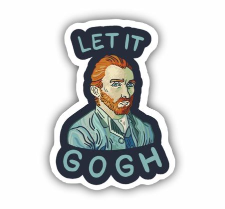 Let It Gogh Sticker Mockup