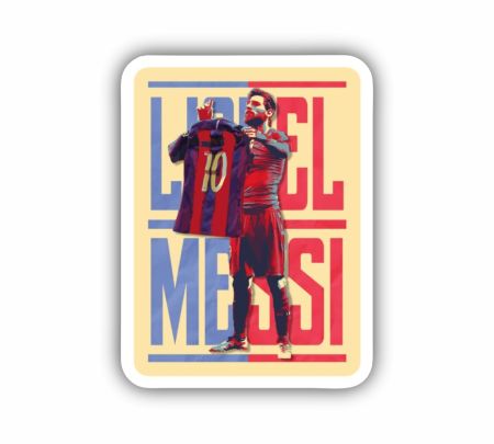 Lionel Messi Football Sticker Mockup
