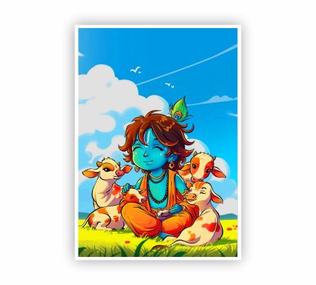 Little Krishna Poster Mockup