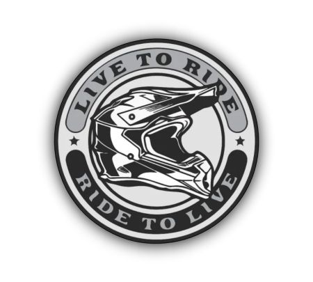 Live To Ride And Ride To Live Sticker Mockup
