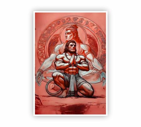 Lord Hanuman Poster Mockup