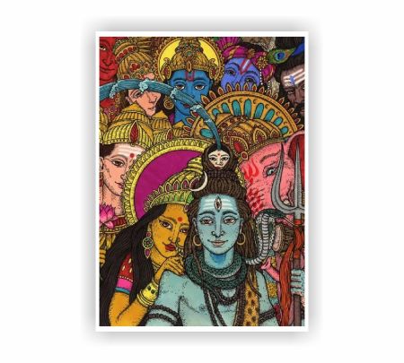 Lord Shiv Family Poster Mockup