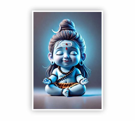 Lord Shiva Kawaii Poster Mockup