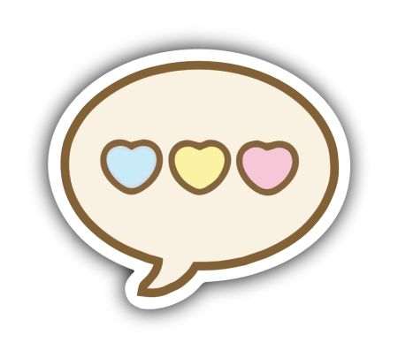 Love Chat Icon Sticker Mockup