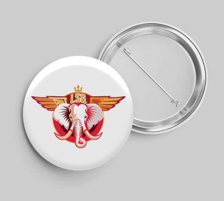 Lucknow Super Giants Button Badge Mockup