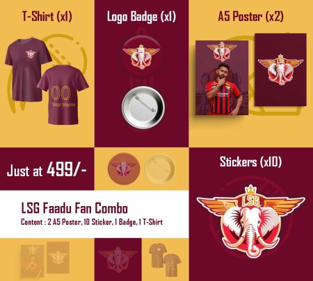Lucknow Super Giants Faadu Fan Combo Mockup