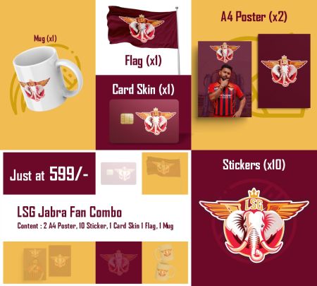Lucknow Super Giants Jabra Fan Combo Mockup