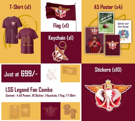 Lucknow Super Giants Legend Fan Combo Mockup