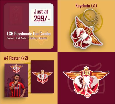Lucknow Super Giants Passionate Fan Combo Mockup