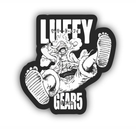 Luffy Gear Five 01 Sticker Mockup