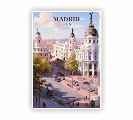 Madrid Spain Poster Mockup