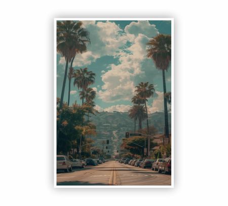 Malibu California Road Poster Mockup