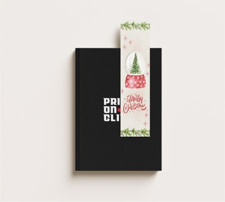 Merry Christmas Bookmark Mockup