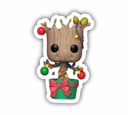 Groot Christmas Sticker Mockup