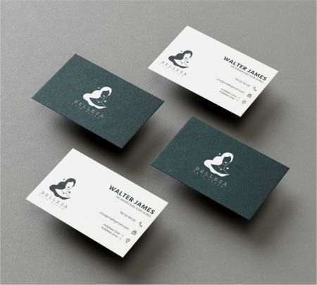 Matte Visiting Card Mockup