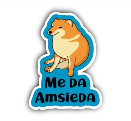 Me Da Amsieda Sticker Mockup
