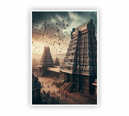 Meenakshi Amman Temple Poster Mockup