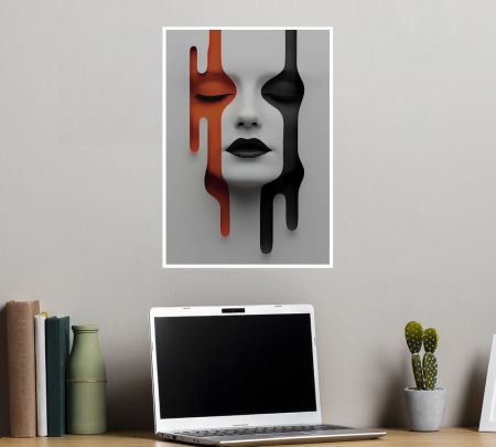 Melting Silence Art Poster Mockup