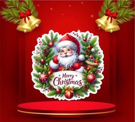 Merry Christmas Santa Claus Keychain