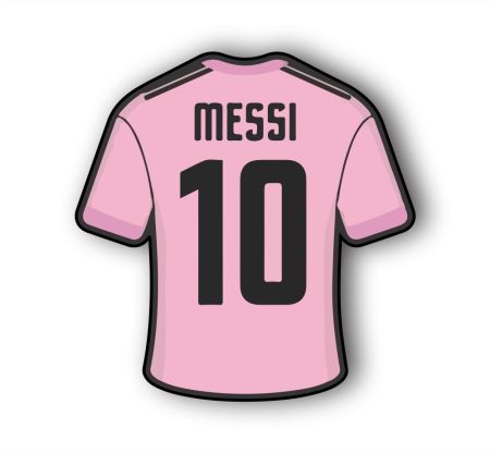 Messi Jersey Sticker Mockup