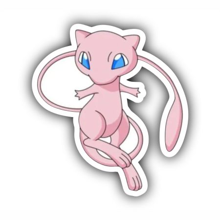 Mew Pokemon Sticker Mockup