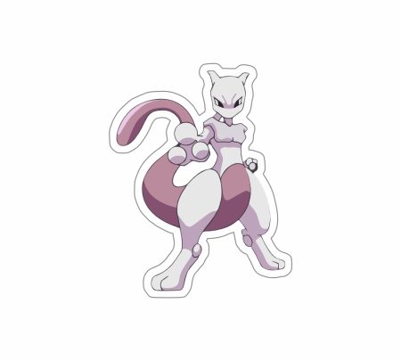 Mewtwo Pokemon Sticker Mockup
