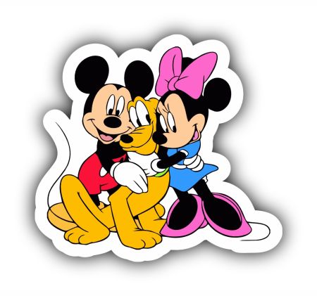Mickey, Mini, and Pluto Disney Sticker